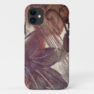 Abstraktes braunes florales Design 1 iPhone 11 Hülle