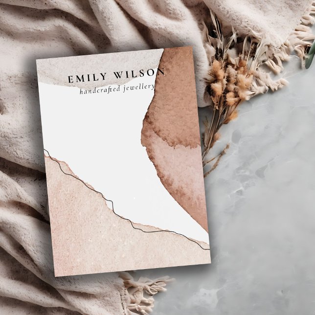 Abstraktes Braunfarben-Blankschmuck-Display Visitenkarte (Von Creator hochgeladen)