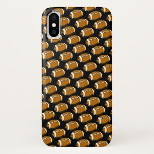 Abstraktes Brown und schwarzer Fußball iPhone X Hülle