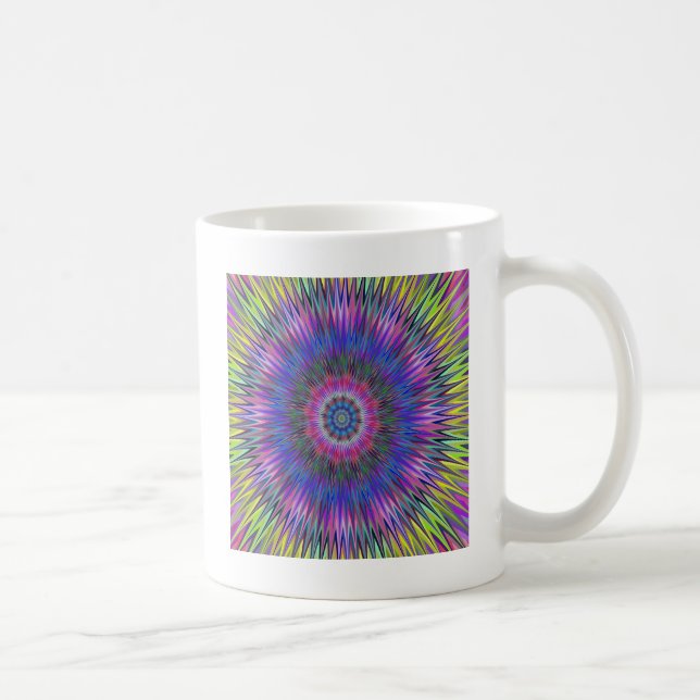 Abstraktes Bulls-eye-Muster Kaffeetasse (Rechts)
