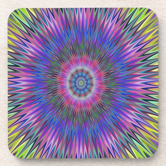 Abstraktes Bulls-eye-Muster Untersetzer (Vorderseite)