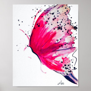 Abstraktes Butterfly Premium Leinwand Poster (8x10