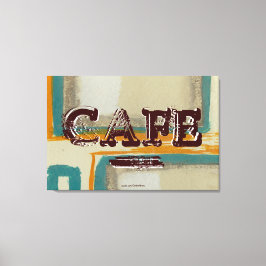 Abstraktes Café Küche Canvas Print - Soft and Bold Leinwanddruck