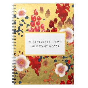 Abstraktes Cherry Blossom Asien Japan Inspirierte  Notizblock