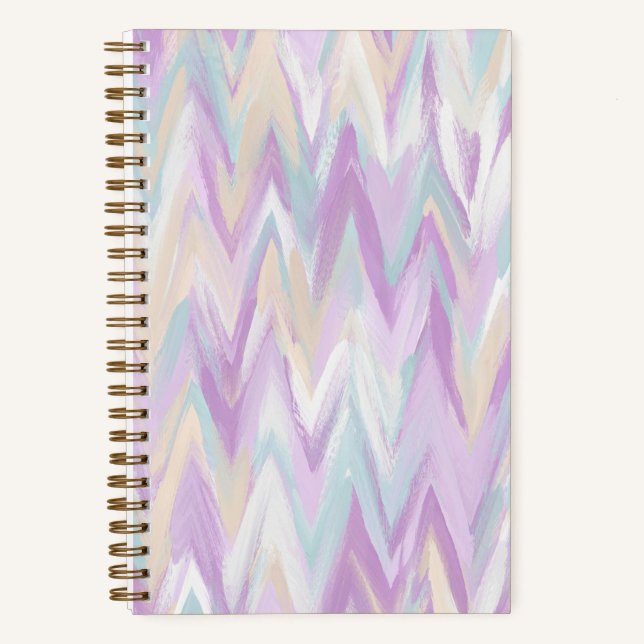 Abstraktes Chevronen-Notebook Notizbuch (Vorderseite)