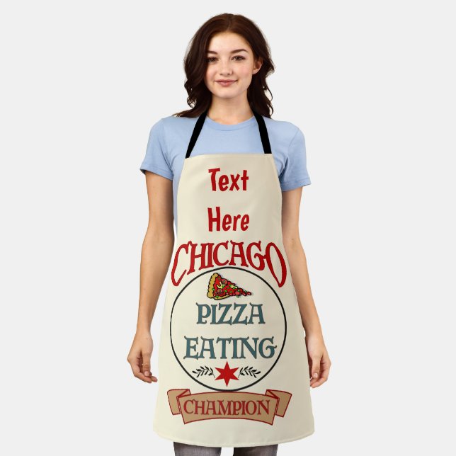 Abstraktes Chicago Design, Text hinzufügen, Schürz Schürze (Getragen)