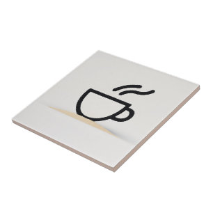Abstraktes Coffee-Cup-Design Fliese