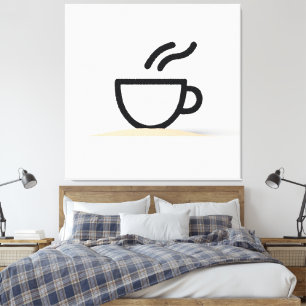 Abstraktes Coffee-Cup-Design Leinwanddruck