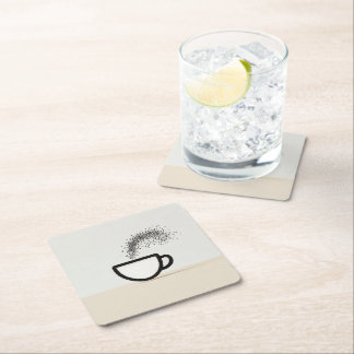 Abstraktes Coffee-Cup-Design Rechteckiger Pappuntersetzer