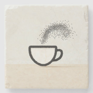 Abstraktes Coffee-Cup-Design Steinuntersetzer