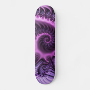 Abstraktes Cooles Rosa Lila Fraktal Skateboard