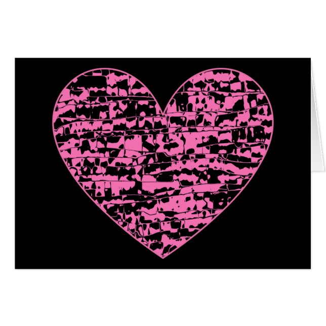 Abstraktes Crackle Heart (Vorderseite (Horizontal))