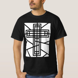 Abstraktes Cross Design T-Shirt