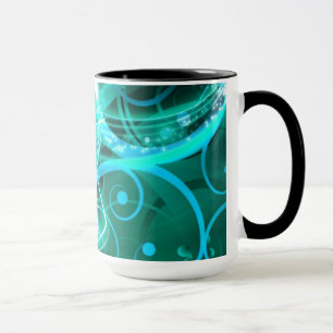 Abstraktes Cyan-blaues Tasse