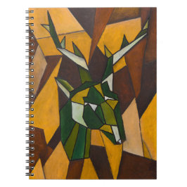 Abstraktes Deer Spiral Notebook Notizblock