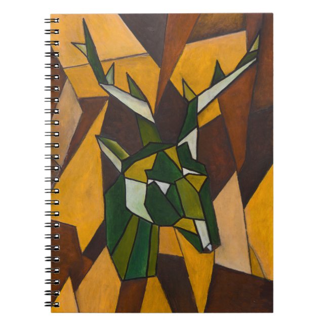 Abstraktes Deer Spiral Notebook Notizblock (Vorderseite)