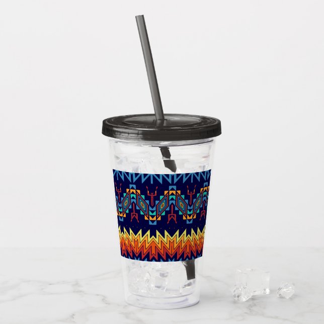 Abstraktes Design Acryltrinkbecher (Vorderseite Ice)