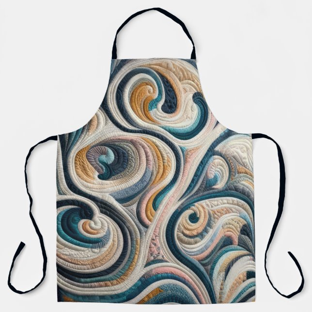 Abstraktes Design aus blauem Gold Schürze (Vorderseite)