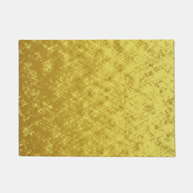 Abstraktes Design aus Gold und Gelb Fußmatte (Vorderseite)