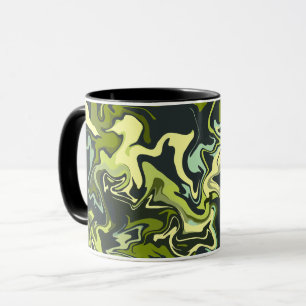 Abstraktes Design aus grünem Marmor Tasse