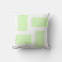Abstraktes Design aus weißer und kalkgrüner Pastel Kissen