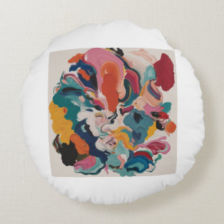 Abstraktes Design: Äußen Sie Ihre einzigartige 🎨 Rundes Kissen