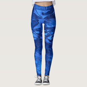 Abstraktes Design, Blues der Tiefsee Leggings