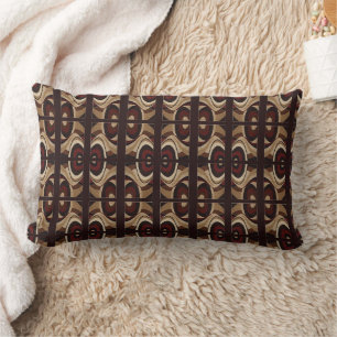 Abstraktes Design Braun Rost Beige Muster Lendenkissen