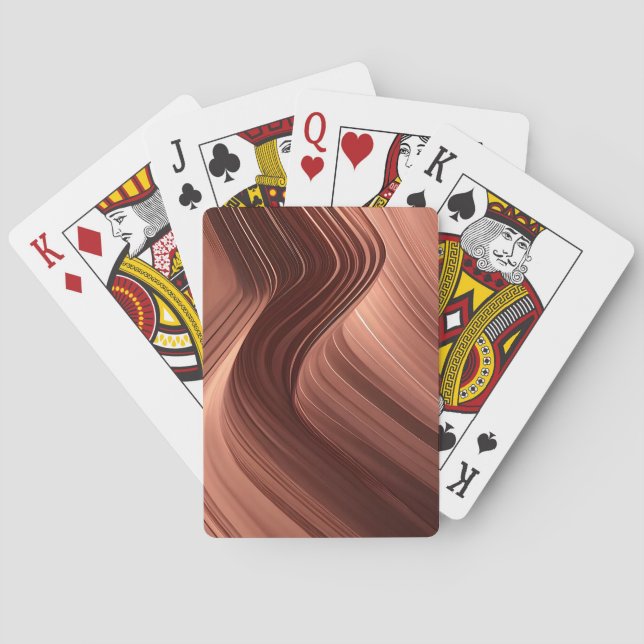 Abstraktes Design | Bronze | einfach | minimal Spielkarten (Rückseite)