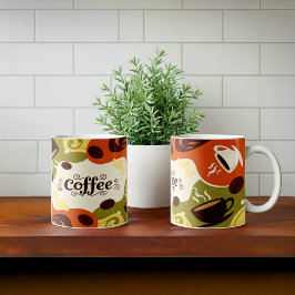 Abstraktes Design der erdigen Kaffee-Tasse Kaffeetasse