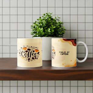 Abstraktes Design der erdigen Kaffee-Tasse Kaffeetasse