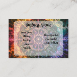 Abstraktes Design der Rainbow Fire Visitenkarte