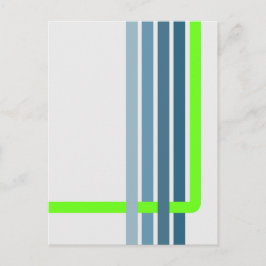 Abstraktes Design der Retro-Streifen Postkarte