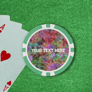 Abstraktes Design der schmalen, wirbelfarbigen Grü Pokerchips
