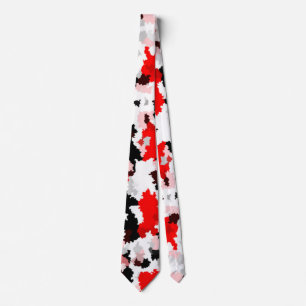 Abstraktes Design der Schwarz-weißen Camouflage Ro Krawatte