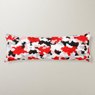 Abstraktes Design der Schwarz-weißen Camouflage Ro Seitenschläferkissen