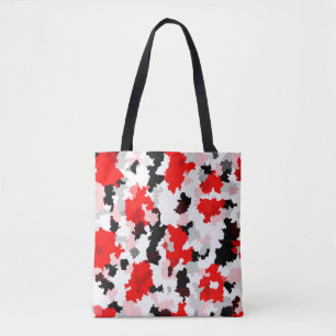 Abstraktes Design der Schwarz-weißen Camouflage Ro Tasche