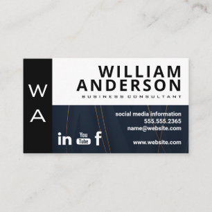 Abstraktes Design des Farbblocks   Social Media Ic Visitenkarte