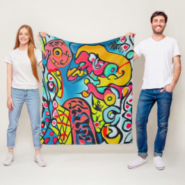 Abstraktes Design Fleecedecke