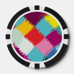 Abstraktes Design für Pinselstriche Pokerchips