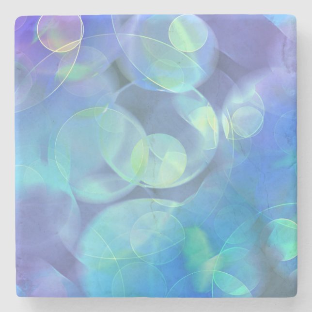 Abstraktes Design für surreales Fraktal Steinuntersetzer (Vorderseite)