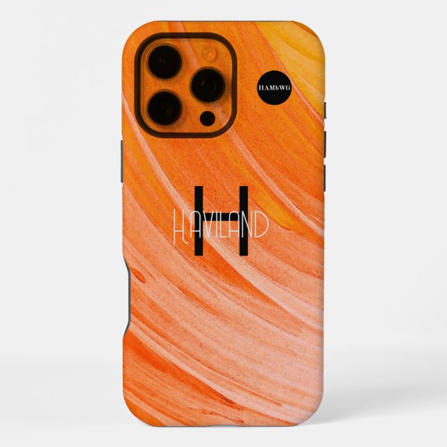 Abstraktes Design Handy Fall HAMbWG iPhone 16 Pro Max Hülle (Rückseite)