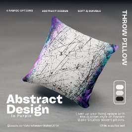 Abstraktes Design im Lila Kissen