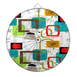 Abstraktes Design im Stil der Mitte des 20. Jahrhu Dartscheibe