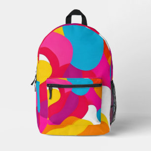 Abstraktes Design in dynamischen Farben Bedruckter Rucksack