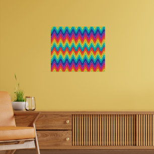 Abstraktes Design in Regenbogenfarben Poster