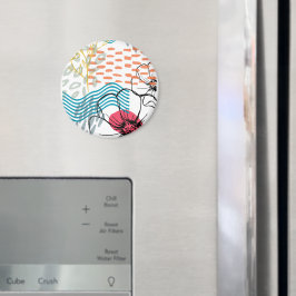 abstraktes Design Magnet Blumen