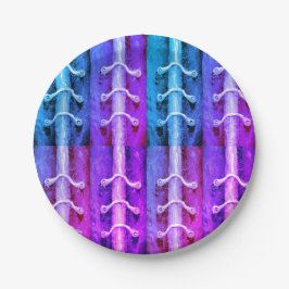 Abstraktes Design Miami - Farben für den industrie Pappteller