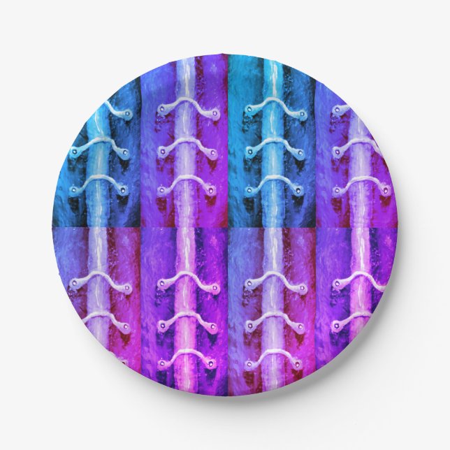 Abstraktes Design Miami - Farben für den industrie Pappteller (Vorderseite)