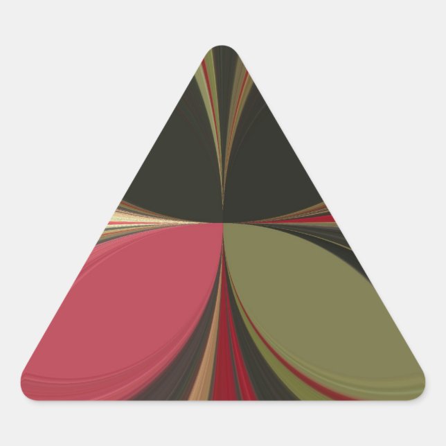 Abstraktes Design mit folgenden Linien Art Print Dreieckiger Aufkleber (Vorderseite)